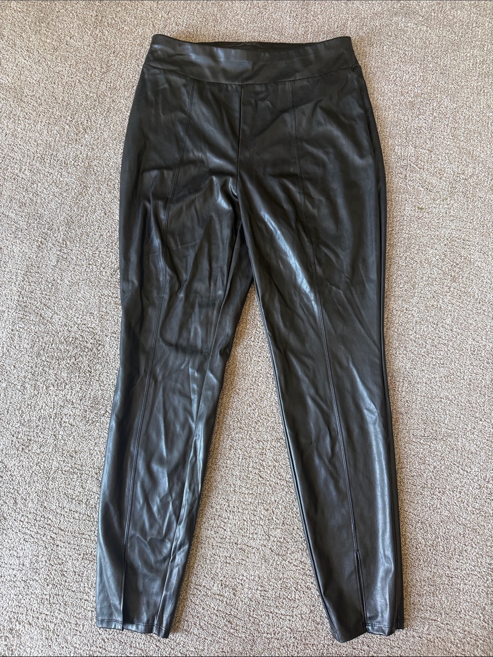 Bar III Black Faux Leather Leggings